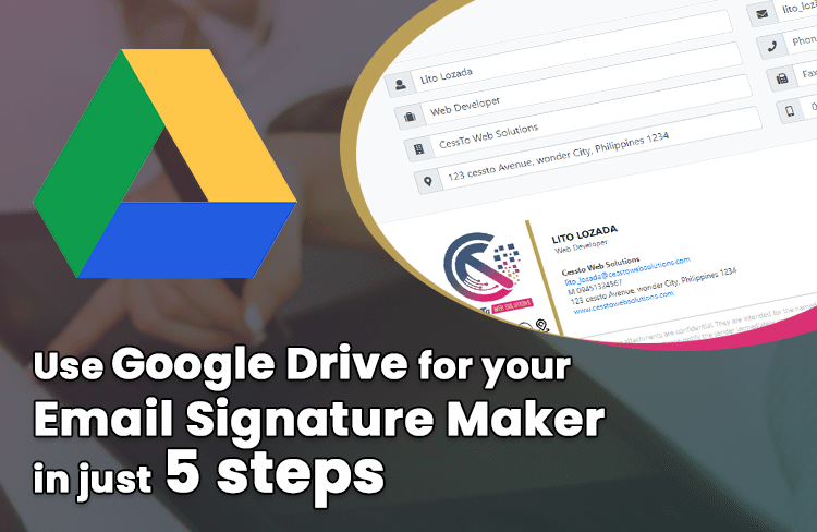 Use Google Drive for your email signature maker in just 5 steps